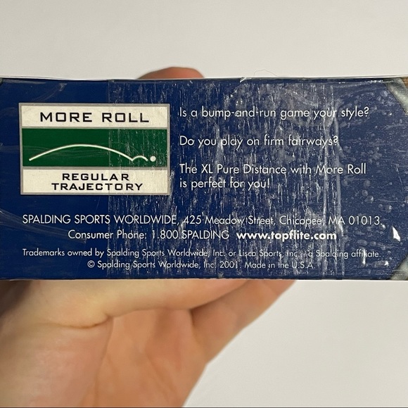 Top Flight XL Pure Distance Golf Balls 2001 Spalding 2 Boxes (3 In Each) - Picture 3 of 5